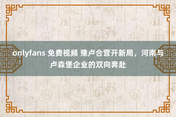 onlyfans 免费视频 豫卢合营开新局，河南与卢森堡企业的双向奔赴