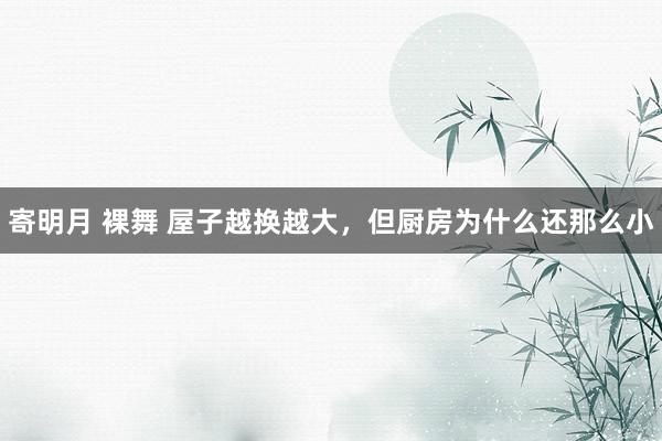 寄明月 裸舞 屋子越换越大，但厨房为什么还那么小