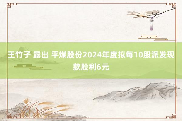 王竹子 露出 平煤股份2024年度拟每10股派发现款股利6元