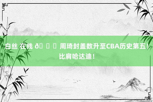 白丝 在线 🖐周琦封盖数升至CBA历史第五！比肩哈达迪！