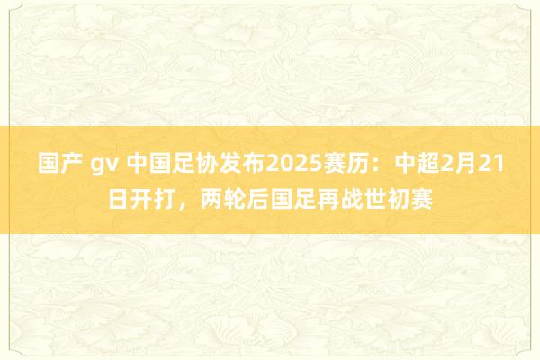 国产 gv 中国足协发布2025赛历：中超2月21日开打，两轮后国足再战世初赛