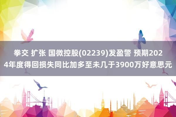 拳交 扩张 国微控股(02239)发盈警 预期2024年度得回损失同比加多至未几于3900万好意思元