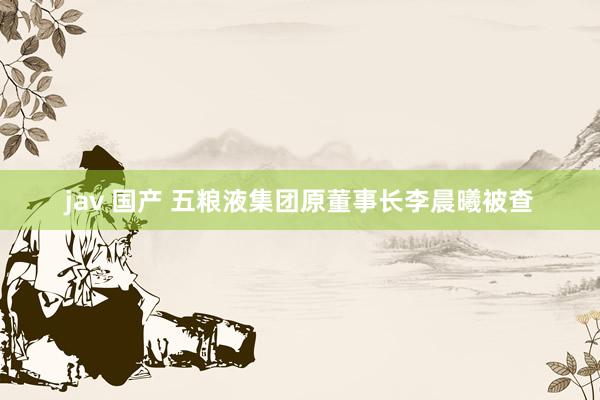 jav 国产 五粮液集团原董事长李晨曦被查