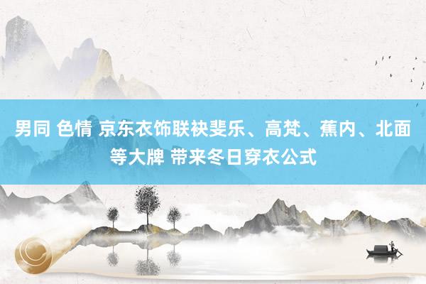 男同 色情 京东衣饰联袂斐乐、高梵、蕉内、北面等大牌 带来冬日穿衣公式