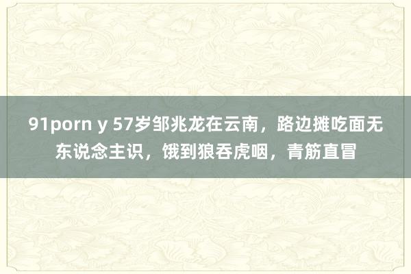 91porn y 57岁邹兆龙在云南，路边摊吃面无东说念主识，饿到狼吞虎咽，青筋直冒