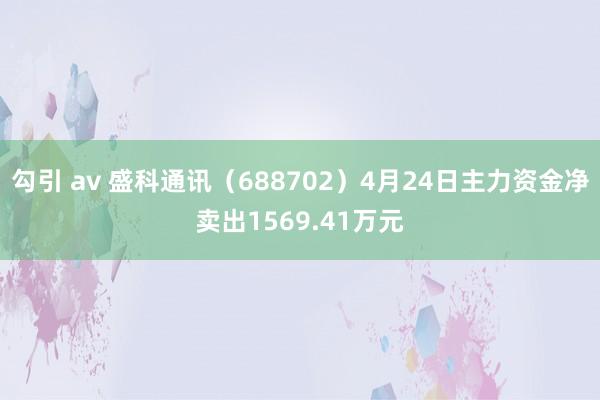 勾引 av 盛科通讯（688702）4月24日主力资金净卖出1569.41万元